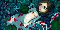Daydreaming Koi Mermaid