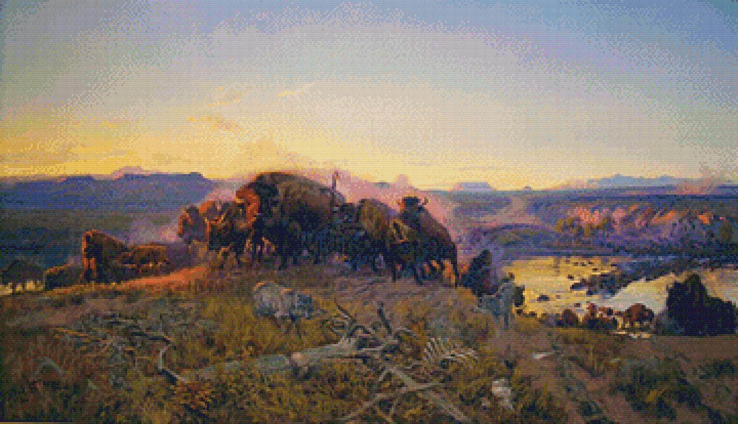 When The Land Belonged to God cross-stitch pattern by Charles